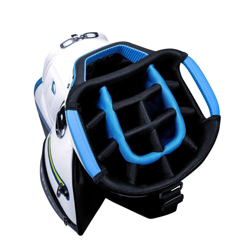 Taylormade 2021 Deluxe Golf Cart Bag - Black/White/Blue 2 Taylormade 2021 Deluxe Golf Cart Bag - Black/White/Blue - Image 2