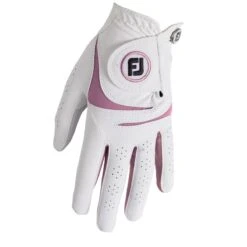 FootJoy WeatherSof Ladies Golf Glove Left Hand White/Pink  
