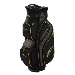 Powakaddy DLX-Lite Edition Golf Cart Bag Black/Titanium/Yellow