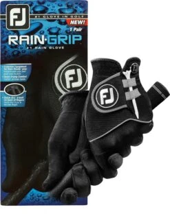 FootJoy Raingrip Mens Golf Gloves Pair Black  