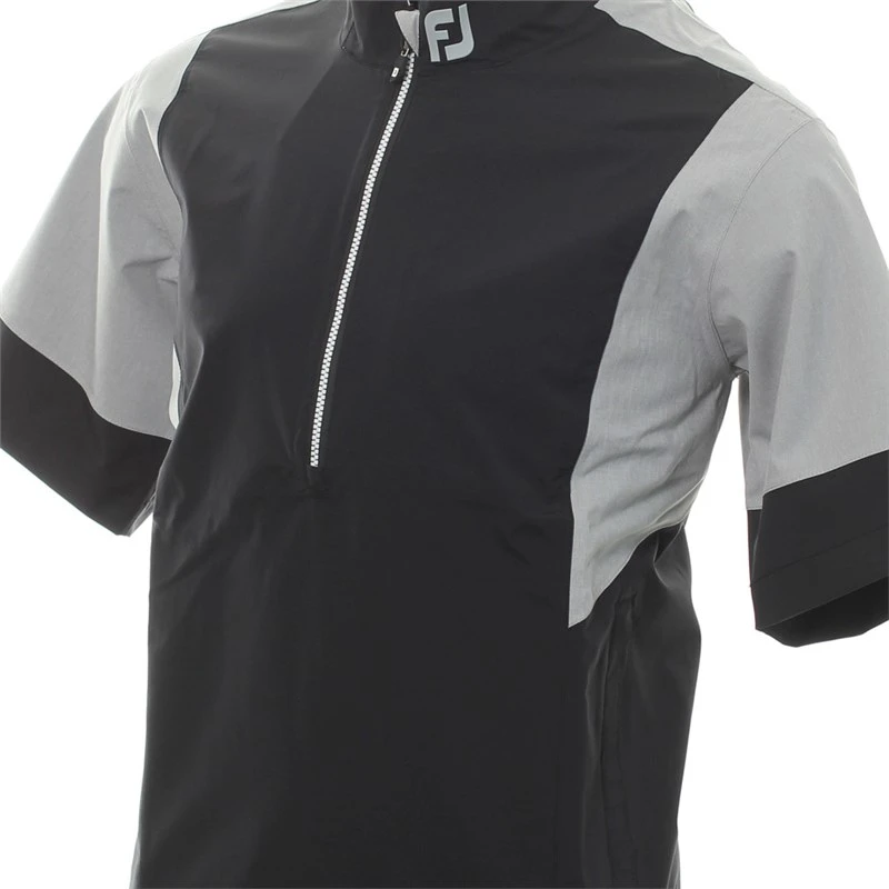 FootJoy HyrdoLite V2 Short Sleeve Rain Shirt Black Grey 2 FootJoy HyrdoLite V2 Short Sleeve Rain Shirt Black Grey - Image 2