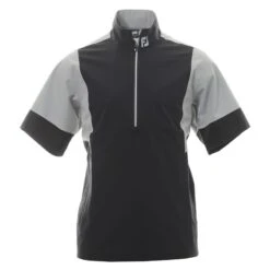 FootJoy HyrdoLite V2 Short Sleeve Rain Shirt Black Grey