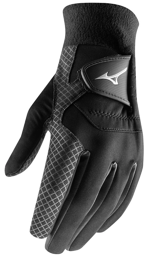 Mizuno ThermaGrip Black Golf Gloves (Pair Pack) 1 Mizuno ThermaGrip Black Golf Gloves (Pair Pack)