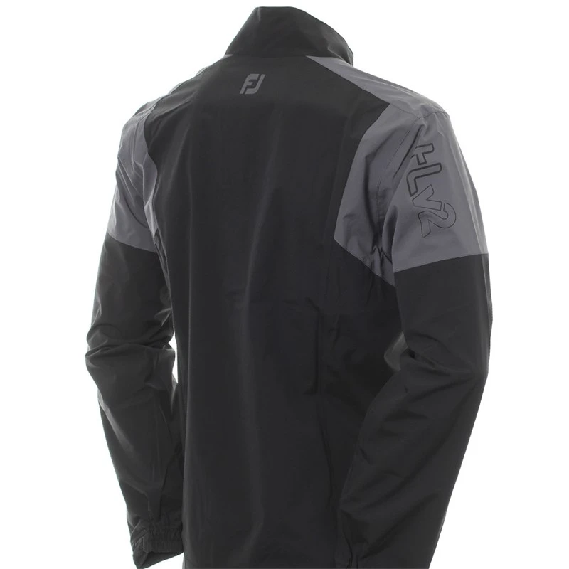 FootJoy Hydrolite V2 Rain Jacket Black Charcoal 2 FootJoy Hydrolite V2 Rain Jacket Black Charcoal - Image 2