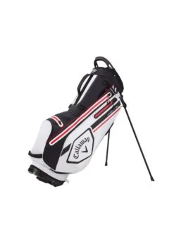 Callaway 2021 Chev Dry Golf Stand Bag White/Black/Fire Red  