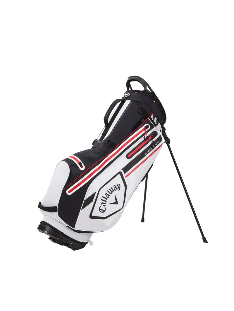 Callaway 2021 Chev Dry Golf Stand Bag White/Black/Fire Red 1 Callaway 2021 Chev Dry Golf Stand Bag White/Black/Fire Red