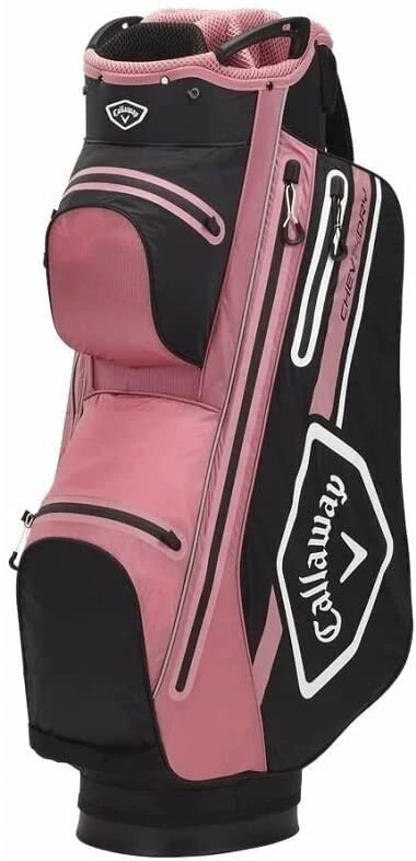 Callaway 2021 Chev Dry 14 Golf Cart Bag Black/Rose/White 1 Callaway 2021 Chev Dry 14 Golf Cart Bag Black/Rose/White