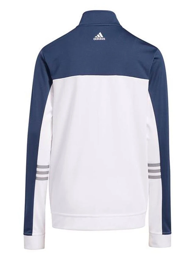 Adidas Boys Full Zip 3-Stripes Jacket Crew Navy 2 Adidas Boys Full Zip 3-Stripes Jacket Crew Navy - Image 2