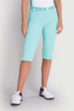 Green Lamb Ladies Maureen Spot Pedal Pushers Turquoise   -Golf Sales Store 35111 2