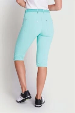 Green Lamb Ladies Maureen Spot Pedal Pushers Turquoise   -Golf Sales Store 35111 3