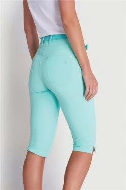 Green Lamb Ladies Maureen Spot Pedal Pushers Turquoise   -Golf Sales Store 35111 5