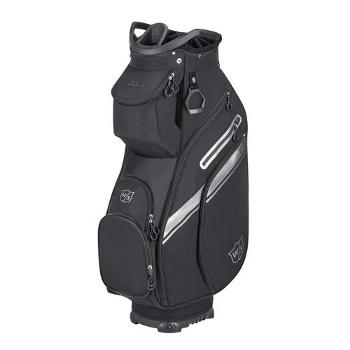 Wilson Staff EXo II Golf Cart Bag Black/Black/Silver 1 Wilson Staff EXo II Golf Cart Bag Black/Black/Silver