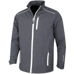Island Green Waterproof & Windproof Rain Jacket Charcoal  