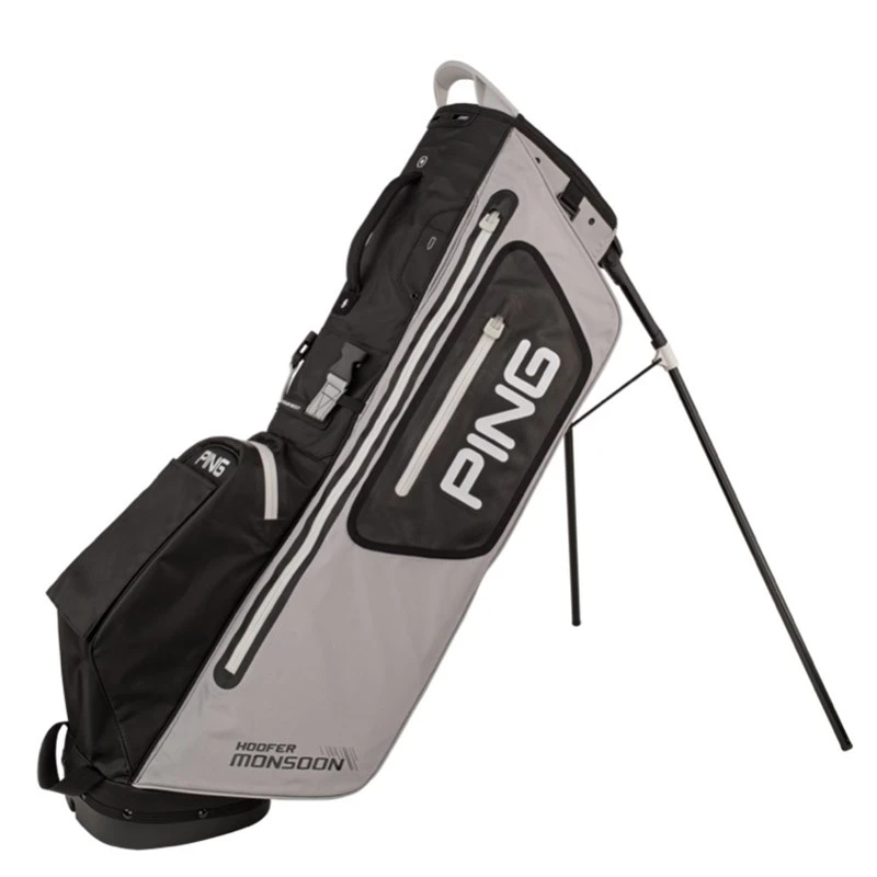 Ping Hoofer Monsoon Stand Bag Light Grey/Black/White 1 Ping Hoofer Monsoon Stand Bag Light Grey/Black/White