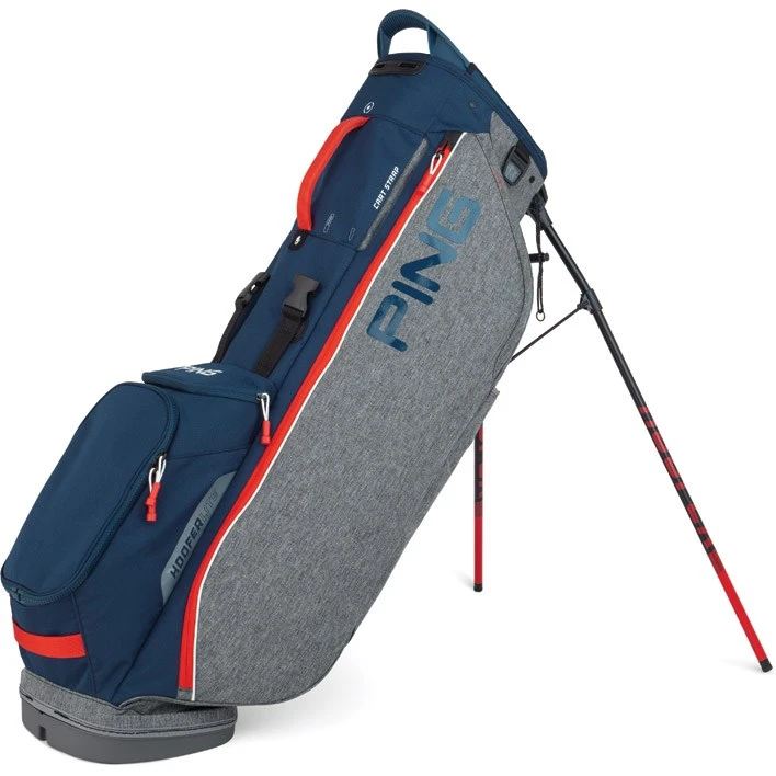 Ping Hoofer Lite Stand Bag Grey/Navy/Scarlet 1 Ping Hoofer Lite Stand Bag Grey/Navy/Scarlet