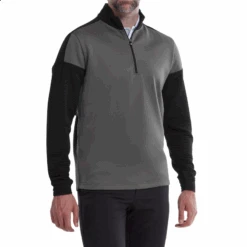 FootJoy Ribbed Chill Out Xtreme Pullover Charcoal/Black   -Golf Sales Store 36606 2