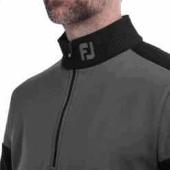 FootJoy Ribbed Chill Out Xtreme Pullover Charcoal/Black   -Golf Sales Store 36606 4
