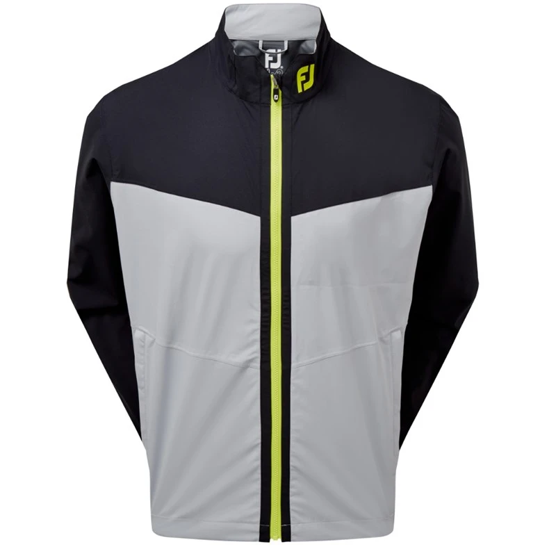 FootJoy HydroLite Jacket Black Grey Lime 1 FootJoy HydroLite Jacket Black Grey Lime