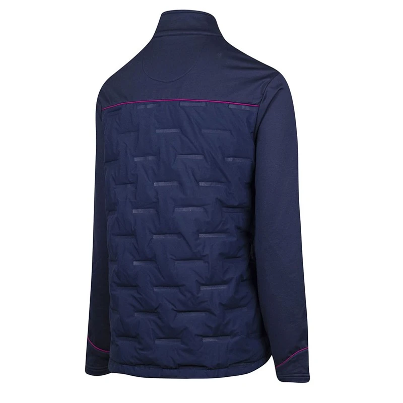 Island Green Ladies Heat Welded Padded Jacket Navy Blue/Fuchsia 2 Island Green Ladies Heat Welded Padded Jacket Navy Blue/Fuchsia - Image 2