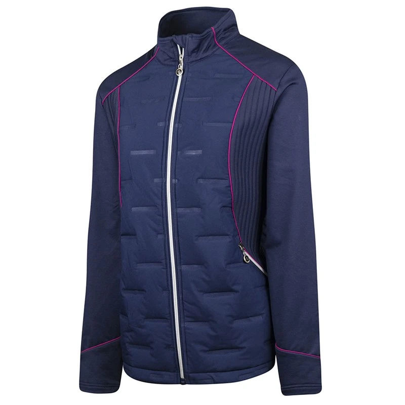 Island Green Ladies Heat Welded Padded Jacket Navy Blue/Fuchsia 1 Island Green Ladies Heat Welded Padded Jacket Navy Blue/Fuchsia