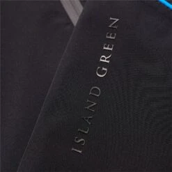 Island Green Ladies Stretch Waterproof Jacket With Piping Black/Turquoise   -Golf Sales Store 36773 2