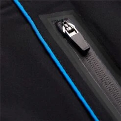 Island Green Ladies Stretch Waterproof Jacket With Piping Black/Turquoise   -Golf Sales Store 36773 3