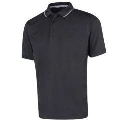 Island Green Back Yoke Detail Polo Shirt Black  