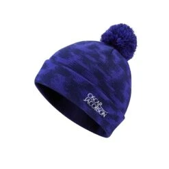 Oscar Jacobson Miller Knitted Bobble Hat Navy/Royal Blue