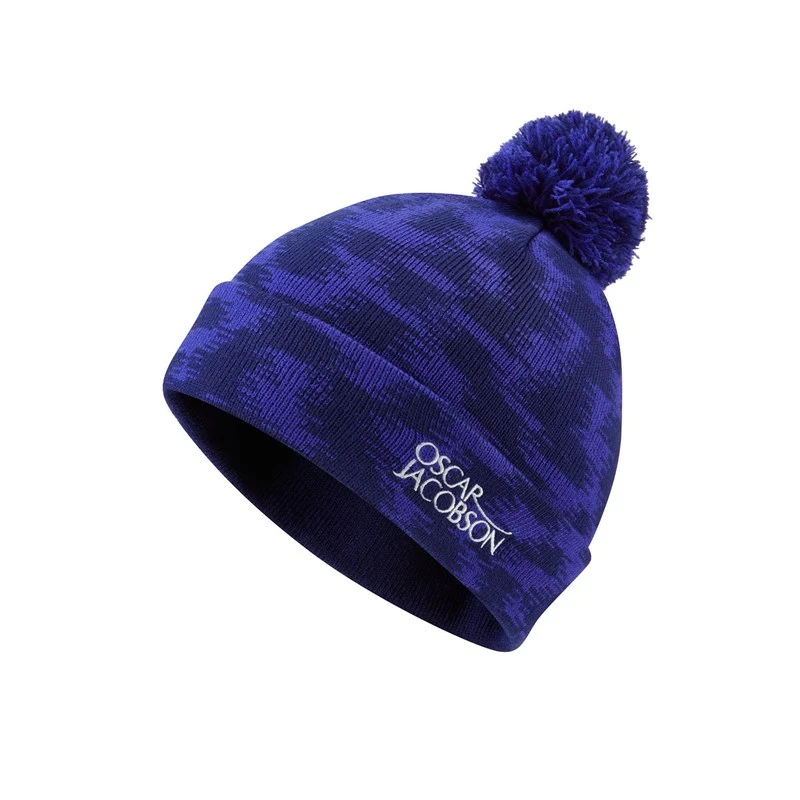 Oscar Jacobson Miller Knitted Bobble Hat Navy/Royal Blue 1 Oscar Jacobson Miller Knitted Bobble Hat Navy/Royal Blue
