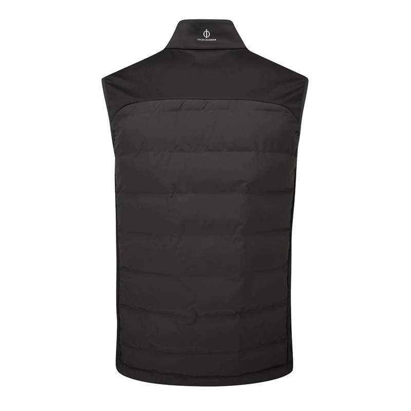 Oscar Jacobson Randal Full Zip Padded Gilet Black 2 Oscar Jacobson Randal Full Zip Padded Gilet Black - Image 2