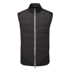 Oscar Jacobson Randal Full Zip Padded Gilet Black Â