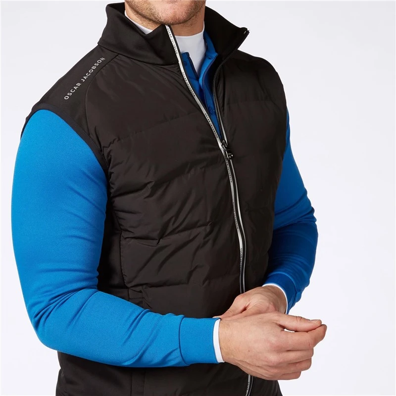 Oscar Jacobson Randal Full Zip Padded Gilet Black 4 Oscar Jacobson Randal Full Zip Padded Gilet Black - Image 4