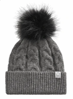 Rohnisch Ladies Pom Braid Beanie Frost Grey  