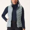 Rohnisch Ladies Skylar Down Vest Multi Teal Houndstooth  