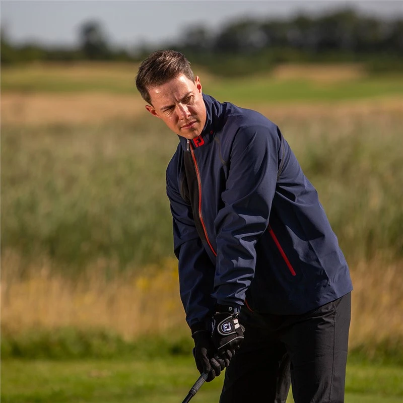 FootJoy HydroTour Waterproof Golf Jacket Navy Black 2 FootJoy HydroTour Waterproof Golf Jacket Navy Black - Image 2