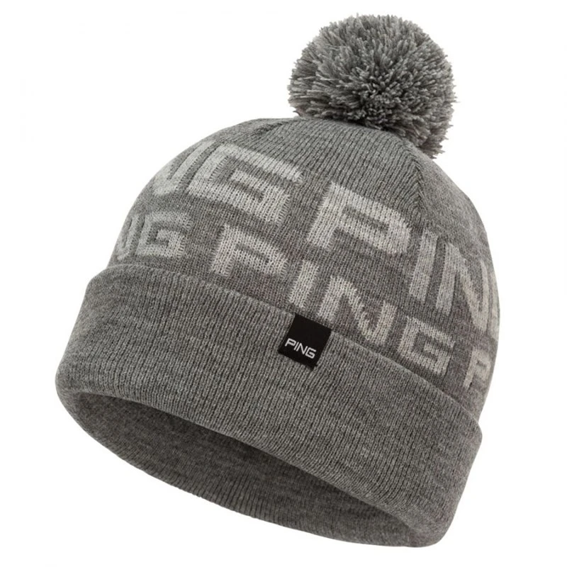 Ping Logo Bobble II Hat Grey Marl/Silver Marl 1 Ping Logo Bobble II Hat Grey Marl/Silver Marl