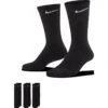 Nike Golf Everyday Cushioned Training Crew Socks 3 Pairs Black/White  