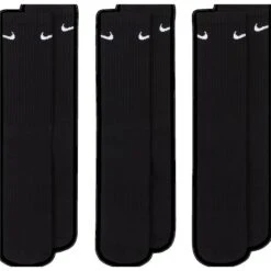 Nike Golf Everyday Cushioned Training Crew Socks 3 Pairs Black/White 7 Nike Golf Everyday Cushioned Training Crew Socks 3 Pairs Black/White -Golf Sales Store 37540 2
