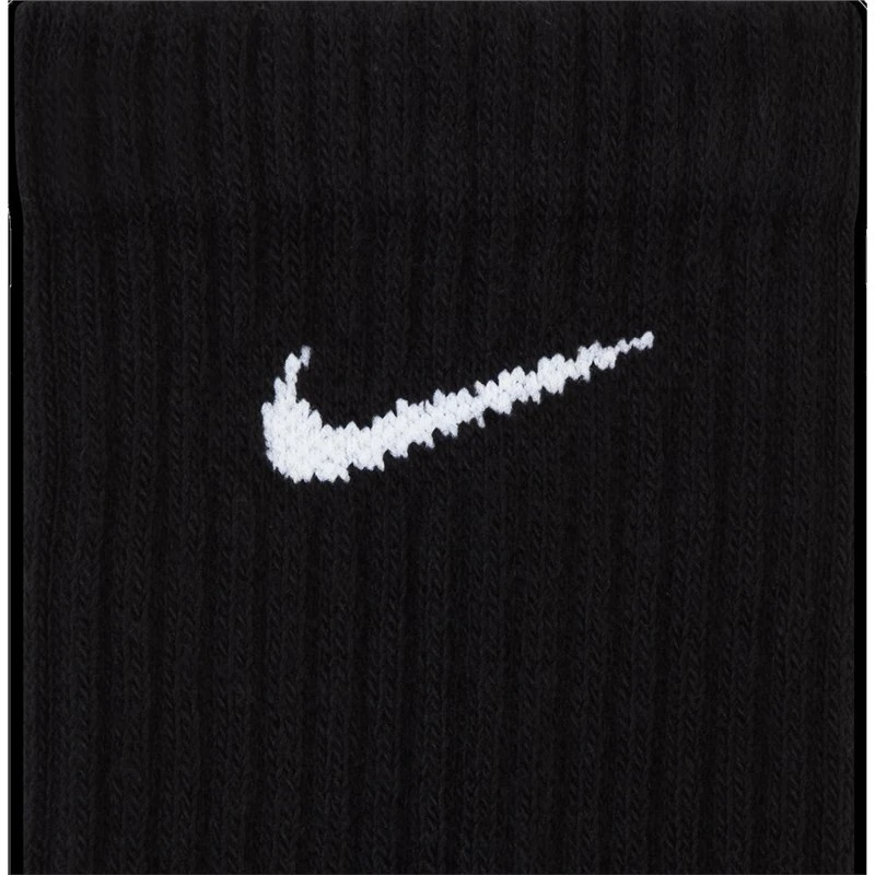 Nike Golf Everyday Cushioned Training Crew Socks 3 Pairs Black/White 5 Nike Golf Everyday Cushioned Training Crew Socks 3 Pairs Black/White - Image 5