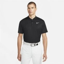 Nike Golf Dri-FIT Victory Blade Collar Golf Polo Black/White