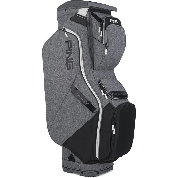 Ping Traverse 214 Cart Bag Heather Grey/Black/White  