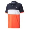 Puma Cloudspun Highway Polo Navy Blazer/Hot Coral  
