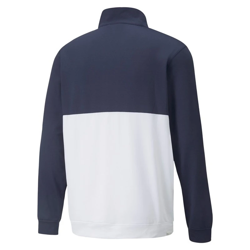Puma Gamer Colorblock 1/4 Zip Golf Sweater Navy Blazer/Bright White From 2 Puma Gamer Colorblock 1/4 Zip Golf Sweater Navy Blazer/Bright White From - Image 2