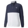 Puma Gamer Colorblock 1/4 Zip Golf Sweater Navy Blazer/Bright White From 