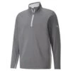 Puma Gamer Quarter-Zip Golf Sweatshirt Grey  