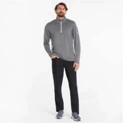 Puma Gamer Quarter-Zip Golf Sweatshirt Grey   -Golf Sales Store 38483 2