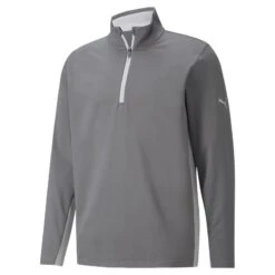 Puma Gamer Quarter-Zip Golf Sweatshirt Grey