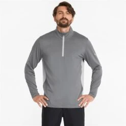 Puma Gamer Quarter-Zip Golf Sweatshirt Grey   -Golf Sales Store 38483 4