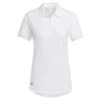 Adidas Ladies Ultimate 365 Printed Short Sleeve Polo White  