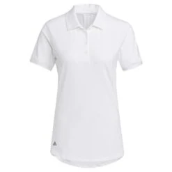 Adidas Ladies Ultimate 365 Printed Short Sleeve Polo White  